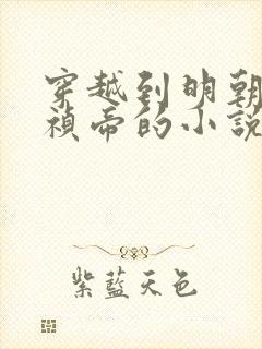 穿越到明朝做崇祯帝的小说叫什么