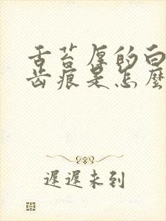 舌苔厚的白 有齿痕是怎么回事