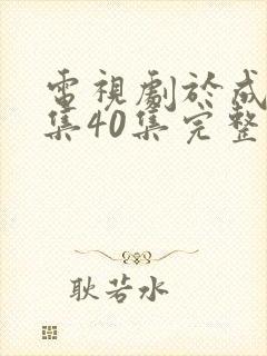 电视剧于成龙全集40集完整版免费观看