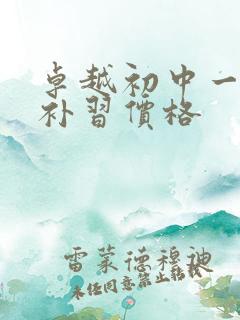 卓越初中一对一补习价格