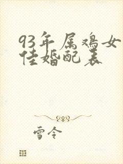 93年属鸡女最佳婚配表