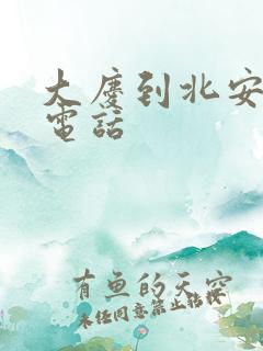 大庆到北安客车电话