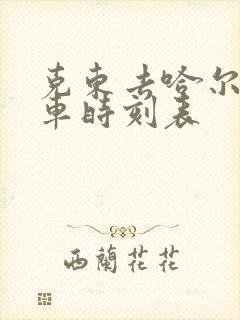 克东去哈尔滨客车时刻表