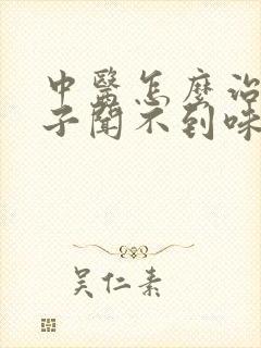 中医怎么治疗鼻子闻不到味道