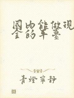 国内能做现货黄金的平台