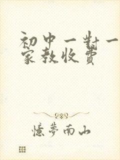 初中一对一上门家教收费