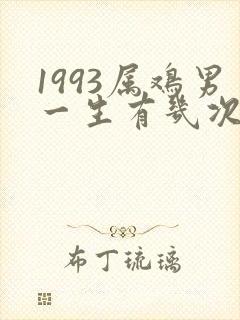 1993属鸡男一生有几次婚姻