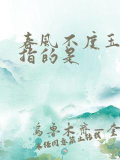 春风不度玉门关指的是