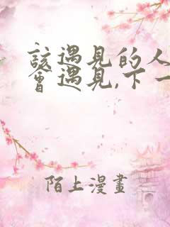 该遇见的人终究会遇见,下一句