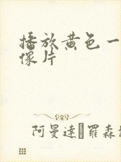 播放黄色一级录像片