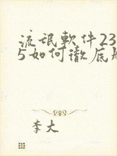 流氓软件2345如何彻底删除