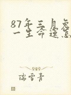 87年三月兔女一生命运怎样
