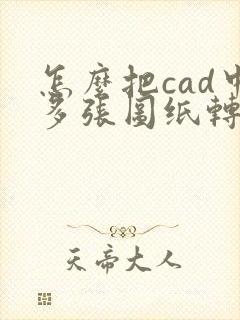 怎么把cad中多张图纸转换成一个pdf
