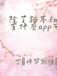 除了猫耳fm还有什么app可以听广播剧