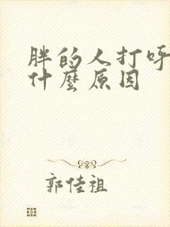 胖的人打呼噜是什么原因