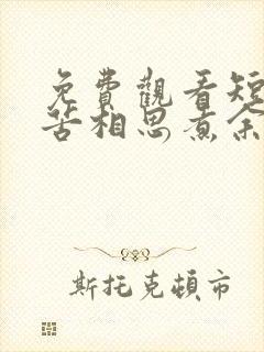 免费观看短剧何苦相思煮余年