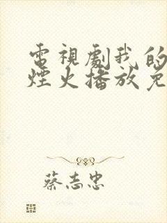 电视剧我的人间烟火播放免费