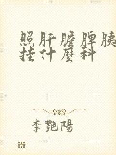 照肝胆脾胰b超挂什么科