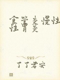 食管炎慢性糜烂性胃炎