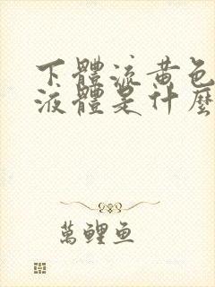 下体流黄色透明液体是什么原因