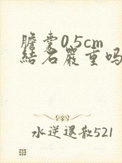 胆囊0.5cm结石严重吗