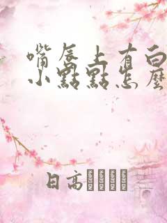 嘴唇上有白色的小点点怎么回事图片