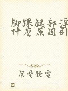 脚踝腿部浮肿是什么原因引起的