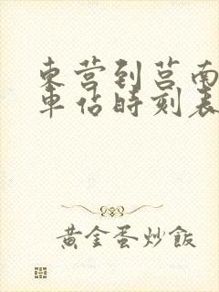 东营到莒南的汽车站时刻表