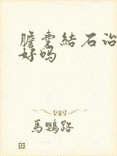 胆囊结石治疗能好吗