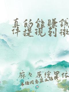 真的能赚钱的软件提现到微信