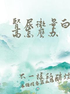 肾尿微量白蛋白高怎么办