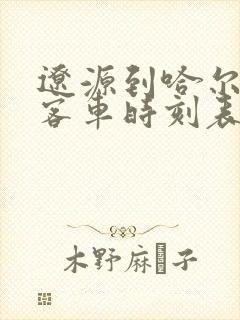 辽源到哈尔滨的客车时刻表