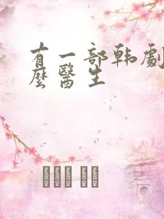 有一部韩剧叫什么医生