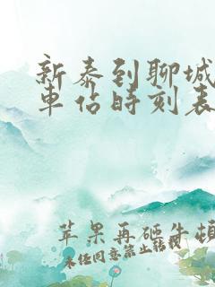 新泰到聊城的汽车站时刻表