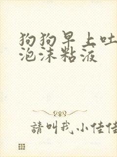 狗狗早上吐白色泡沫粘液