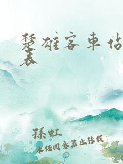 楚雄客车站时刻表