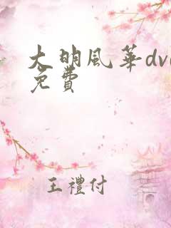 大明风华dvd免费