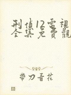 刑侦12电视剧全集免费观看国语