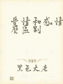 爱情和感情有什么区别