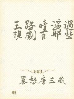 王路晴演过的电视剧有哪些