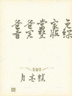 爸爸当家免费观看完整版综艺节目