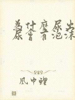 为什么尿出来的尿会有泡沫