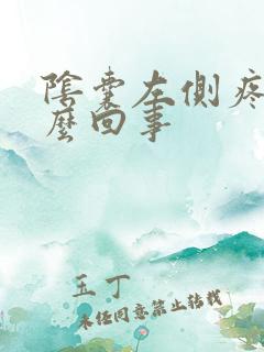 阴囊左侧疼是怎么回事