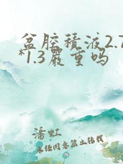 盆腔积液2.7*1.3严重吗