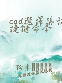 cad选择集快捷键命令
