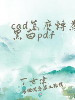 cad怎么转为黑白pdf