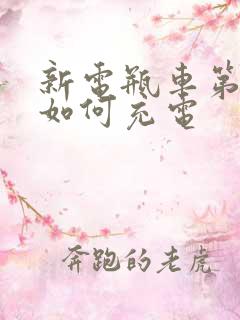 新电瓶车第一次如何充电