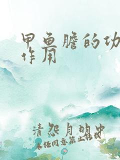 甲鱼胆的功效和作用