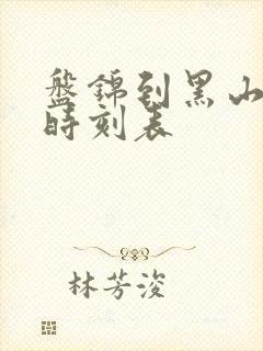 盘锦到黑山客车时刻表