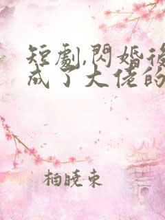 短剧,闪婚后我成了大佬的掌中之物